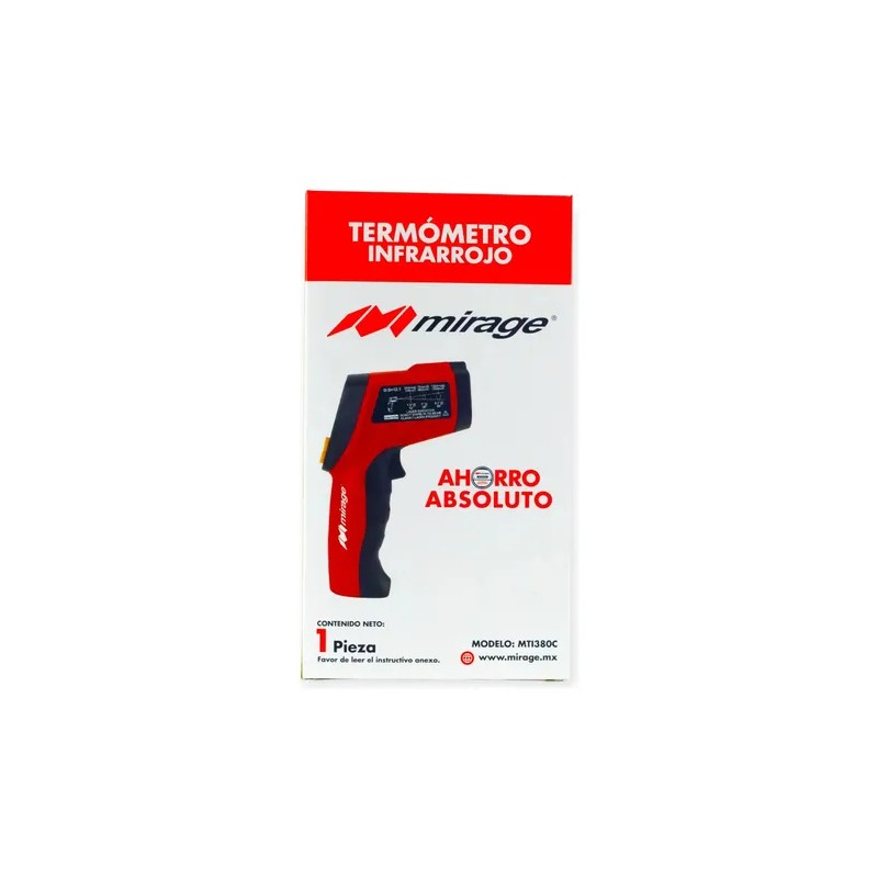 Termometro infrarrojo digital Mirage MTI381C -50°C a 380°C con pantalla