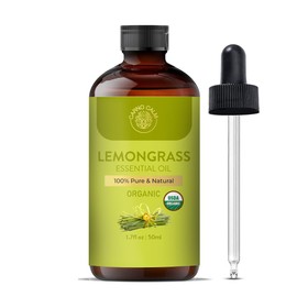 Carno Calm Organic Lemongrass Essential Oil | 100% Pure and Natural | Therapeutic Grade LemonGrass Oil | for Skin & Hair | 1.7 fl. Oz