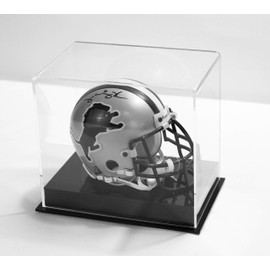Mini Football Helmet Mirror Back with Solid Black Base