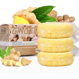 3PCS Ginger Hair Regrowth Shampoo Bar, Organic Shampoo For Hair Loss
