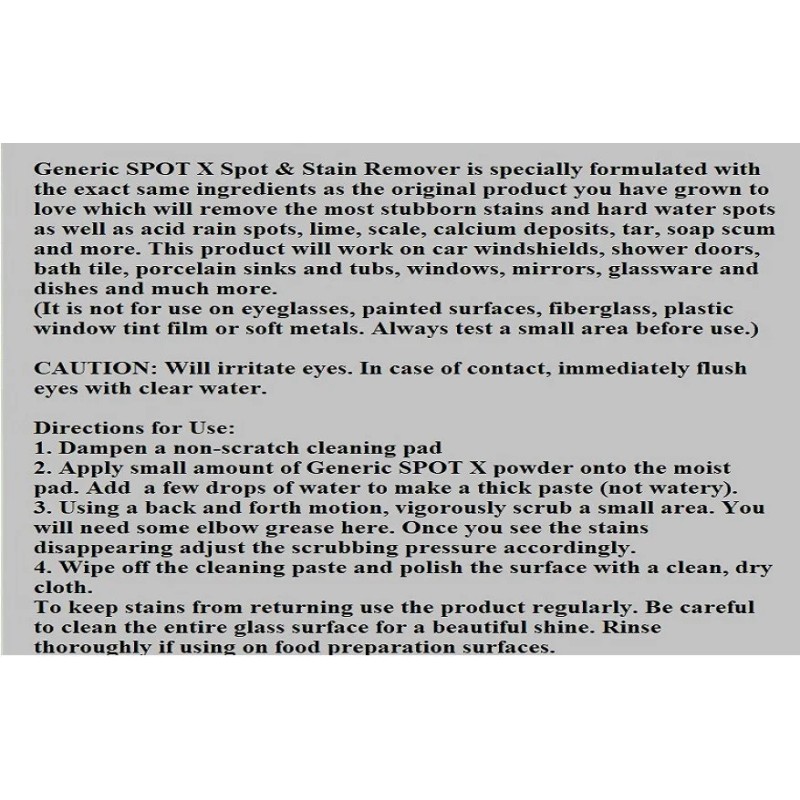 Generic SPOT X SPOT X GENERIC - Hard Water Spot