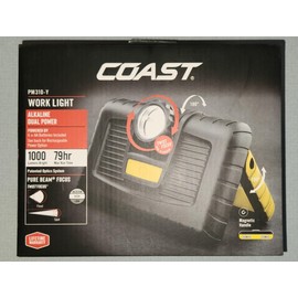 Coast PM310-Y 1000 Lumen LED Work Light with Rechargeable Battery Option, Modern Design, Surface Mount, 79 Hour Runtime