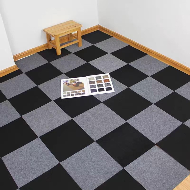 CISSLOR Self Adhesive Carpet Floor Peel Tile Square 30 Pcs