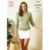 King Cole Ladies DK Knitting Pattern 3/4 Sleeve or Sleeveless