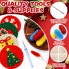 XIMISHOP 8PCS Christmas Punch Needle Coasters Kit，Easy Punch Needle Starter