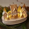 Lumineo LED Wood Village Scene with Music and Motion, 6"