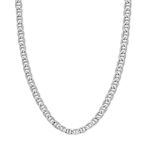 Savlano 925 Sterling Silver 4.5mm Italian Solid Flat Mariner Link