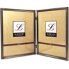 Lawrence Frames 11580D Antique Pewter 8x10 Hinged Double Picture Frame