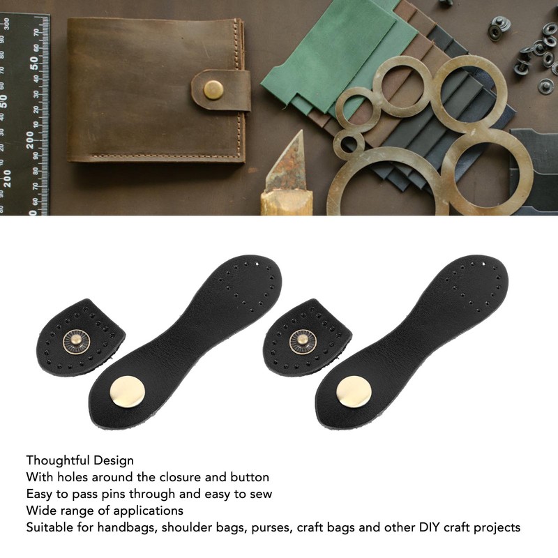 5 Set Leather Snap Buckles Soft Wearable DIY Sewing Leather