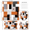 Fall Orange Shower Curtain Set 4Pcs with Bathroom Rugs