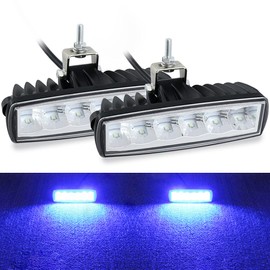 STDYSUN LED Blue Driving Fog Lights Forklift Safety Lights 2Pcs 30W 6Inch Waterproof Work Auxiliary Lights Boat lights Hunting Fishing Lights Fit For Fish Hog Predator Truck Trator ATV Golf Cart Boat