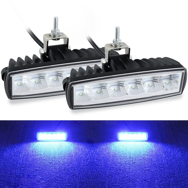 STDYSUN LED Blue Driving Fog Lights Forklift Safety Lights 2Pcs