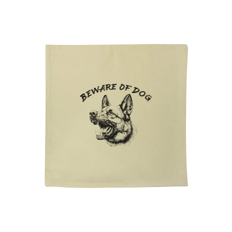 Azeeda 40cm x 40cm 'Beware Of Dog German Shepherd '