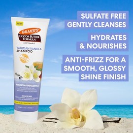 Palmers Cocoa Butter Formula, Tahitian Vanilla Shampoo Nutritivo con Vitamina E y Miel de Acacia para Brillo, Suavidad y Control del Frizz, Todo Tipo 