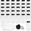 32 Pack 16 oz Plastic Spice Jars with Cap Clear
