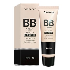 Hydrating BB Cream, Full-Coverage Foundation&Concealer, Color Correcting Cream, Tinted Moisturizer BB Cream for All Skin Types - Evens Skin Tone Makeup Matte:_#0(50ml)_3 piece