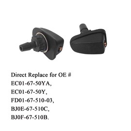 EC01-67-50YA Premium Adjustable Wiper Washer Nozzles Fit for Mazda Tribute 2001-2006 | Protege 1999-2003 | RX-7 (1992-2002) |, Windshield Washer Jet Nozzle | Easy to Install | 2 Pack, FD01-67-510-03