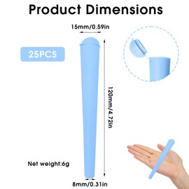 Asheyya 25 Pcs Joint Holder, 120mm Smell Proof Tube with Attached Cap for Storage Pre-Rolled & Reduce Odour