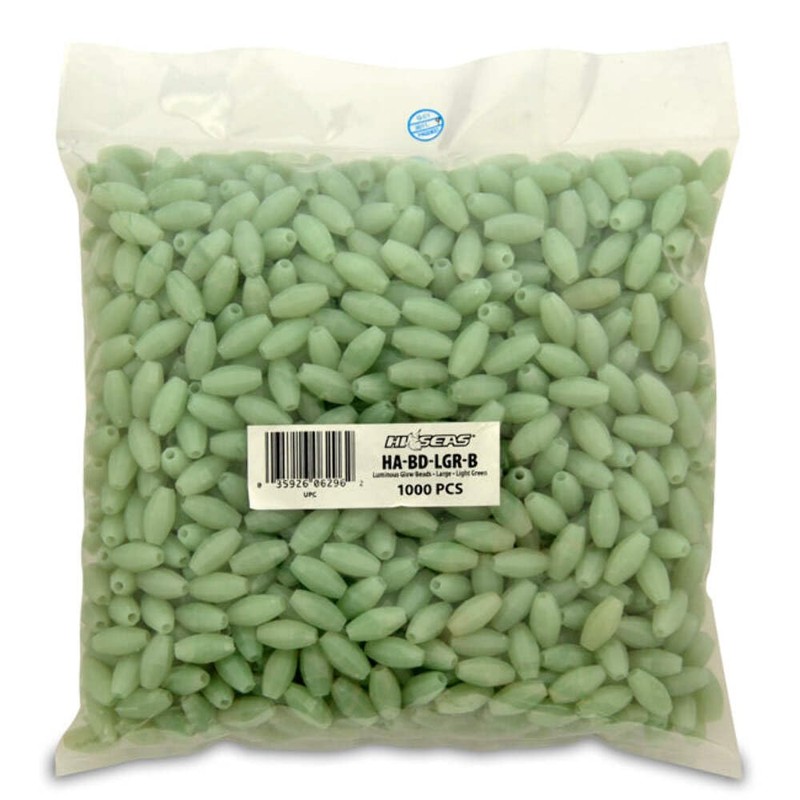 Hi-Seas Luminous Glow Beads, Small, Green, 1000-Pieces