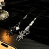 LJJINGXS Gothic Spider Phone Charm Strap with Beaded Chain and