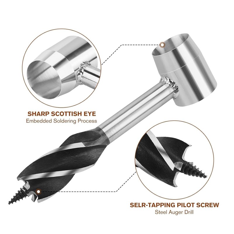AIMALL Heavy-Duty Manual Hand Auger Wrench for Outdoor Survival, Bushcraft