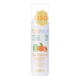 TOOFRUIT Sonnenmilch LSF 50 - Hoher Sonnenschutz für Gesicht & Körper, wasserfest, feuchtigkeitsspendend, 100ml