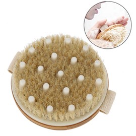 Body Massage Brush, Back Scrubber Brush Bathing Shower Dead Skin Removal Detoxification Wash Scrubber Handheld Soothing Exfoliator & Sauna Fat Massager Gentle Massage Nodes for Wet or Dry Brushing