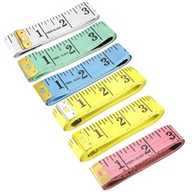 XYWHPGV Cinta métrica de tela para cuerpo 150 cm 60 pulgadas Cinta métrica de pulgada de doble cara para costura a medida (color enviado al azar, 10  