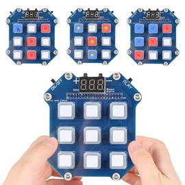 ElektoLoter 3-in-1 DIY Game Console Soldering Kit, Handheld Electronic Construction Kits with 3 Classic Games, Mint Electron Soldering Project for School Learning, Birthday Gift for Boys and Girls