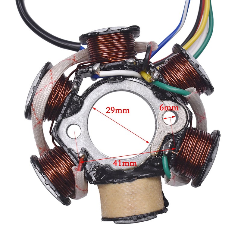 jingsaiShangmao 6-Coil 5 Wires Pole Magneto Flywheel Stator For 50cc