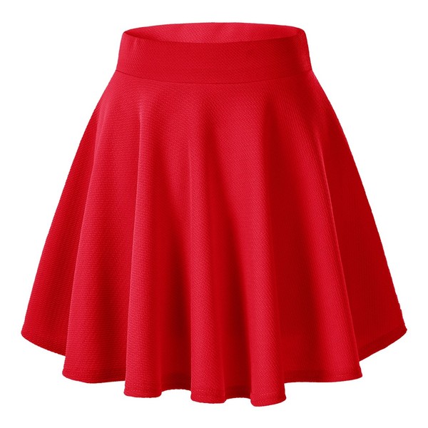 Urban CoCo Women's Basic Solid Pleated Mini Skate Skirt Versatile