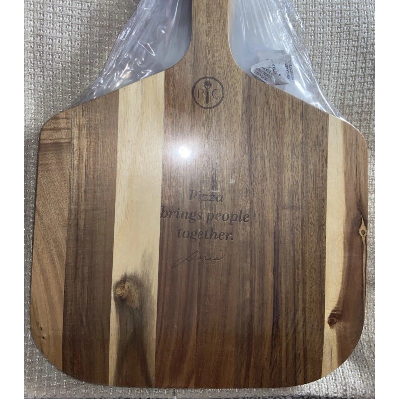 Pampered Chef ACACIA Wooden PIZZA PEEL Paddle- Bevel Edge