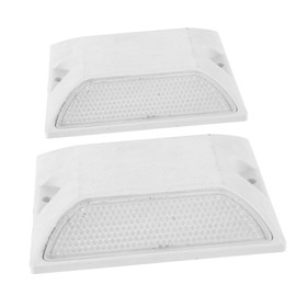 FUNOMOCYA Reflective Road Markers Durable Aluminum and Plastic Pavement Reflectors for Driveways Sidewalks and Emergency Use Enhanced Visibility with Dual