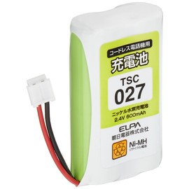 エルパ(ELPA) 電話機用充電池 パナソニック他同等品 電池パック 2.4V 600mAh ニッケル水素充電池 TSC-027