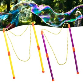 Gxhong Children's Bubble Sticks, 2 Pairs of Bubble Makers, Soap Bubbles Giant Soap Bubbles for Children, Large Soap Bubbles Sticks, for Outdoor Garden, Beach, Children's Party, Boy Girl Toy Bubble