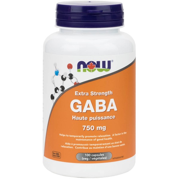 NOW GABA Extra Strength 750mg, 100 Vcaps