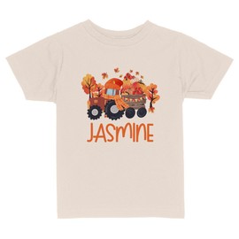 Fall Tractor Jasmine Toddler Kids T-Shirt 2T Natural