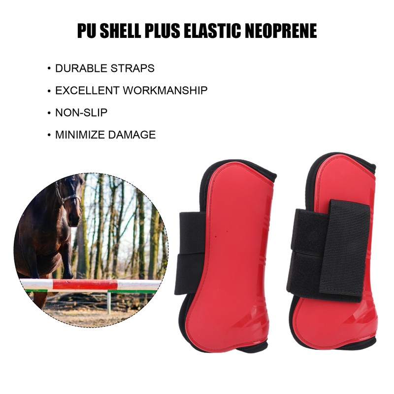 Horse Tendon Boots Horse Riding Fetlock Protectors PU Shell Horse