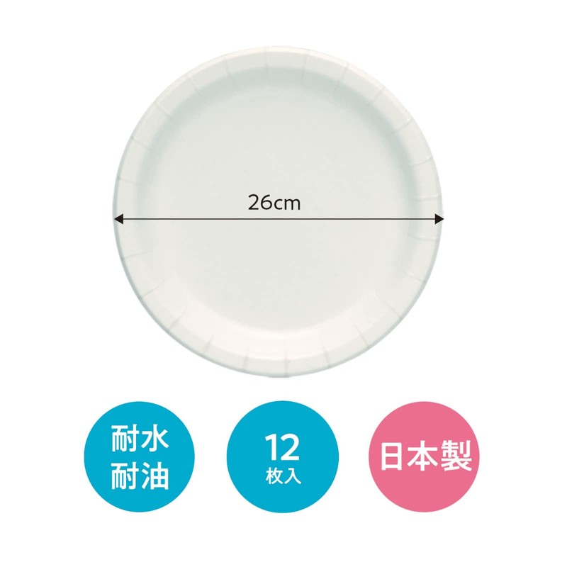 Nippon Dixie Super Plate Value 10.2 inches (26 cm), 12