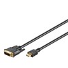 Goobay 51579 DVI-D/HDMI Cable, Gold-plated, Black, 1 m Cable Length