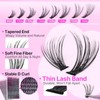 Yawamica Lash Clusters Kit 320pcs Eyelash Clusters D Curly 9-16mm