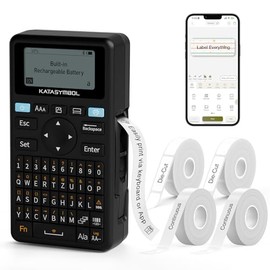 SUPVAN Máquina etiquetadora Bluetooth E11 con 4 cintas, soporte para teclado y aplicación con más de 30 fuentes y más de 660 iconos, etiquetadora reca