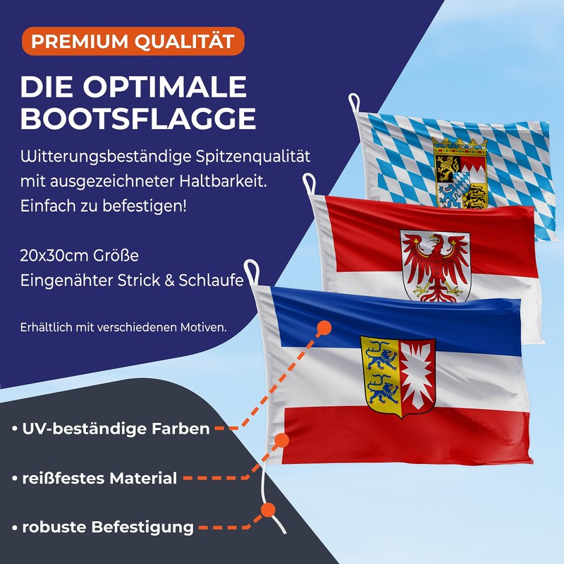 FLAGLY Premium Boat Flag Bremen 20 x 30 cm -