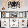 Depuley Caged Ceiling Fan with Light: 20" Flush Mount Ceiling