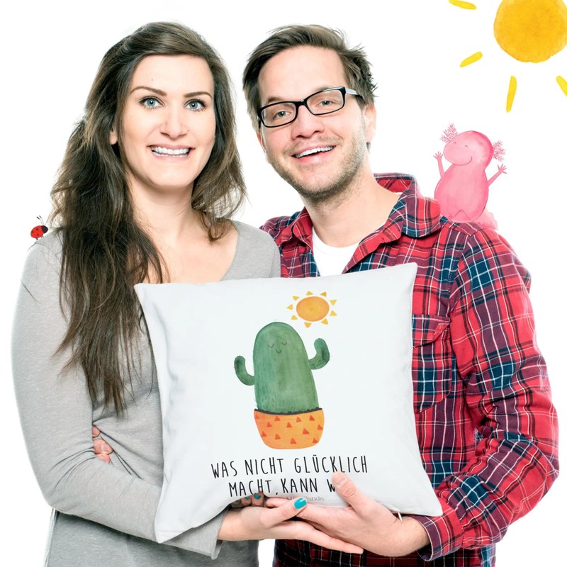 Mr. & Mrs. Panda Decorative Cushion Cactus Sun Gift Sofa
