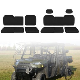 smotrcc Ranger 1000 Seat Covers with Headrest Covers - Waterproof PU Coatin Compatible with Polaris Ranger Crew XP 1000 2017-2021, Compatible with Ranger Crew 1000 Premium 2020-2025