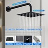 Shower Faucet Set With 8" Shower Head And Handheld Black