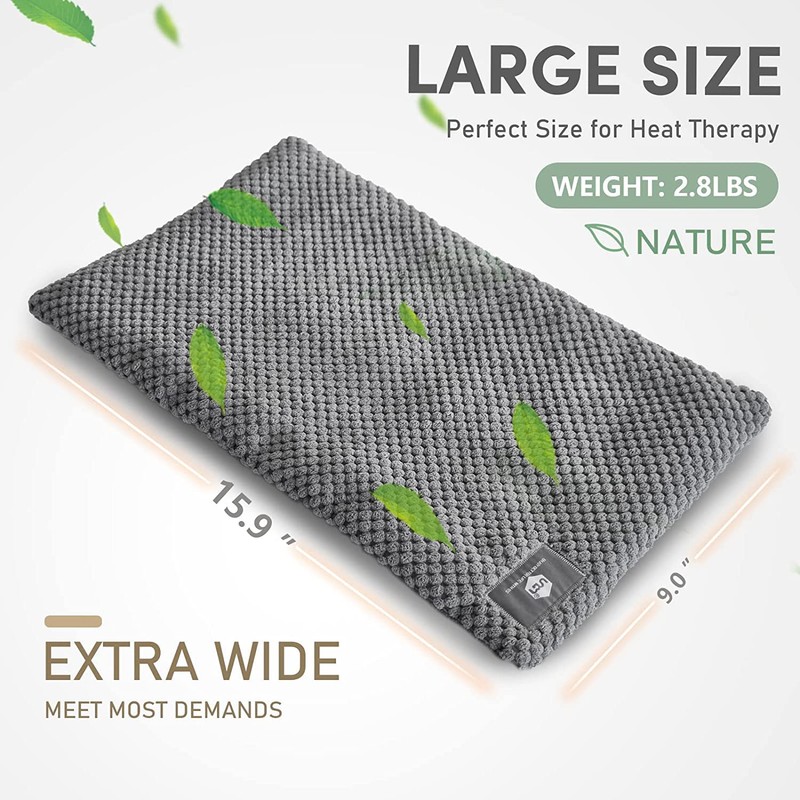 UNCN Wide Microwave Heating pad with Washable Cover 9.5 x