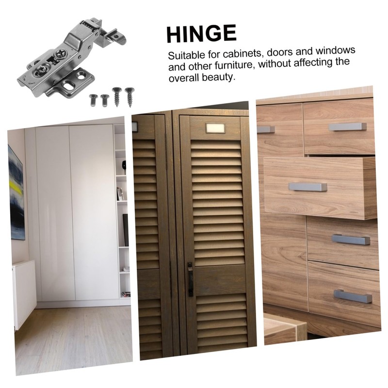 COHEALI 4pcs Silent Hydraulic Soft Close Cabinet Hinges for Aluminum