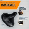 Extra Wide Replacement Saddle, Memory Foam Bike Seat Cushion, Steel